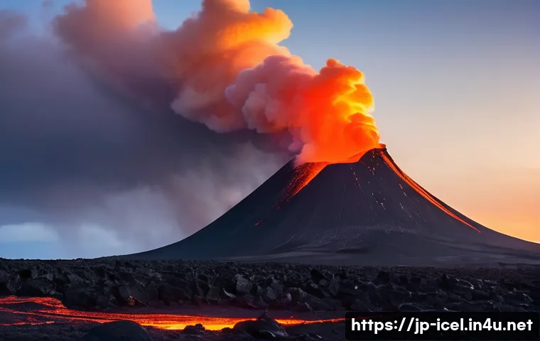 아이슬란드 화산 활동 - **Awe-Inspiring Fissure Eruption**
    "A stunning, realistic photograph of a fissure eruption on th...